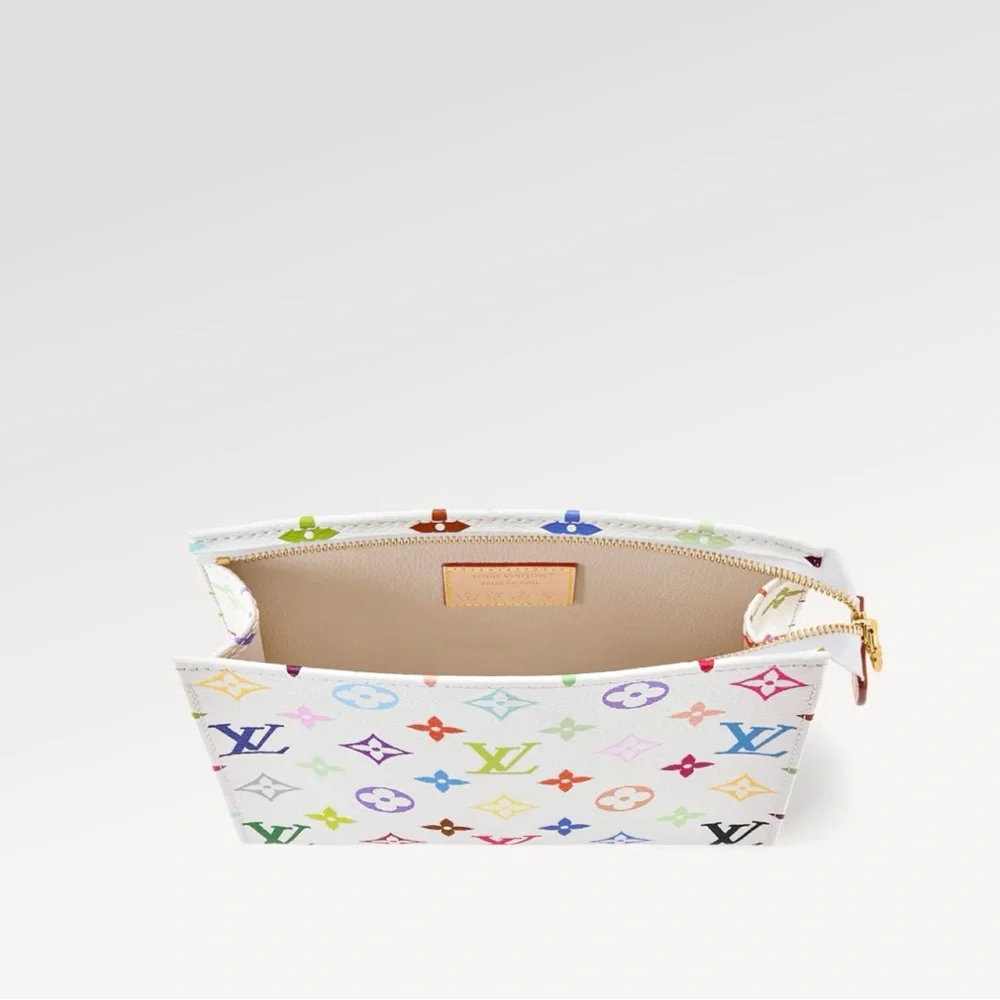 NEW 🩷 Louis Vuitton x Takashi Murakami White Multi Toiletry Pouch 19 *Limit Ed* - Picture 14 of 15